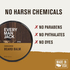Every Man Jack Beard Styling Balm - Light Sandalwood Scent - Moisturize, Strengthen, and Style Your Beard - Medium Hold - Made w/Naturally Derived Ingredients like Candelilla Wax and Shea Butter - 2oz