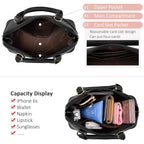 Lovevook Purse For Women Crossbody Bags Classic Double Zip Top Handle Dome Satchel Bag