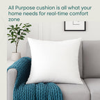 Lane Linen Throw Pillow Insert - Pack Of 2 16X16 Pillow Inserts For Decorative Pillow Covers, Throw Pillows Insert For Couch - White