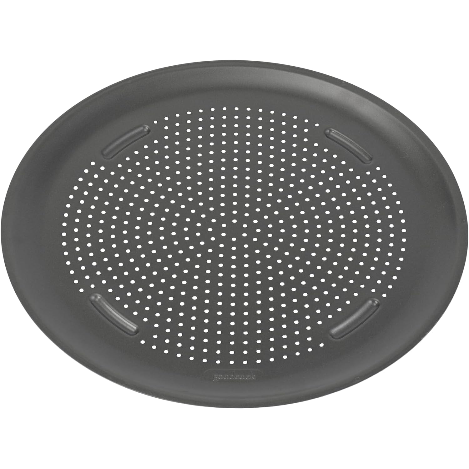 Goodcook Airperfect Insulated Nonstick Carbon Steel Pizza Pan With Cutting Guides, Perforated Nonstick Pizza Pan, 15.75-Inch, Gray