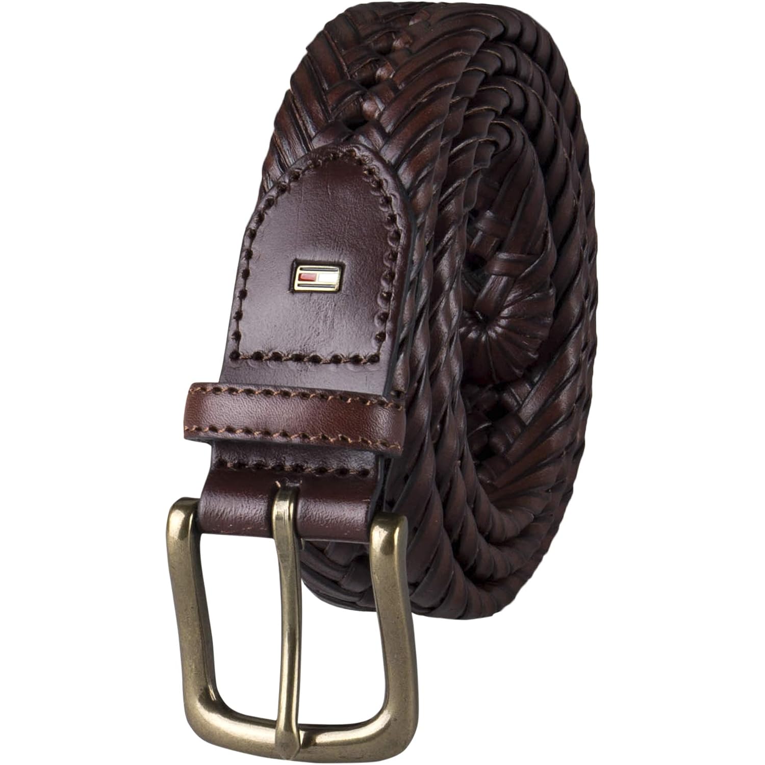 Tommy Hilfiger Men'S Fully Adjustable Leather Braided Belt, Classic Strap For Jeans, Khakis & Dress Pants