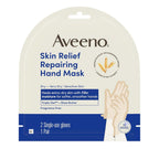 Aveeno Skin Relief Repairing Hand Mask, Moisturizing Gloves with Triple Oat & Shea Butter for Very Dry Skin, Hand Care for Sensitive Skin, Fragrance-Free, 1 Pair of Single-Use Gloves