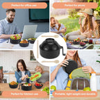 Microwave Ramen Cooker,Ramen Bowl Set,Microwave Noodle Bowl With Chopsticks And Spoon, College Dorm Room Essentials For Girls For Boys, Apartment Essentials, Bpa-Free. (Black) …