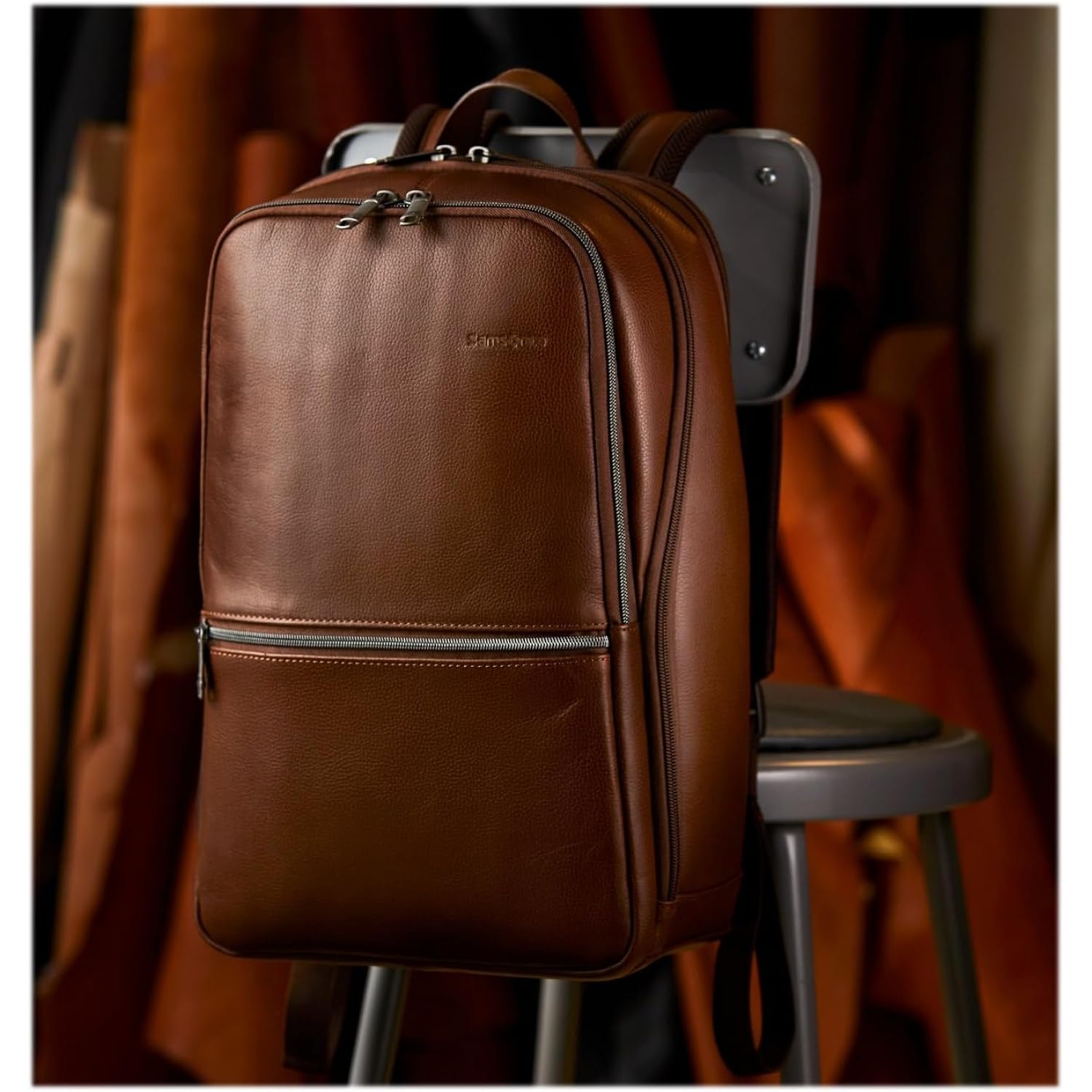 Samsonite Classic Leather Slim Backpack