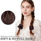 Adrione Satin Scrunchies For Women & Girls - 60 Pack Silk Scrunchies For Curly Hair