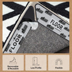 GORILLA GRIP® Rug Gripper Pads, Extra Long Reusable Double-Sided Adhesives Keep Area Rugs Corners Flat, Grips Hardwood, Tile and Laminate Floors, Renter Friendly, Holds Down Carpet in Place, 8 Pcs