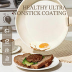 Ceramic Cookware Set Non Stick 8Pcs Pots And Pans Set Detachable Handle Induction Kitchen Cooking Set With Frying Pans Oven Dishwasher Safe, Pfas/Pfoa Free, Cream White