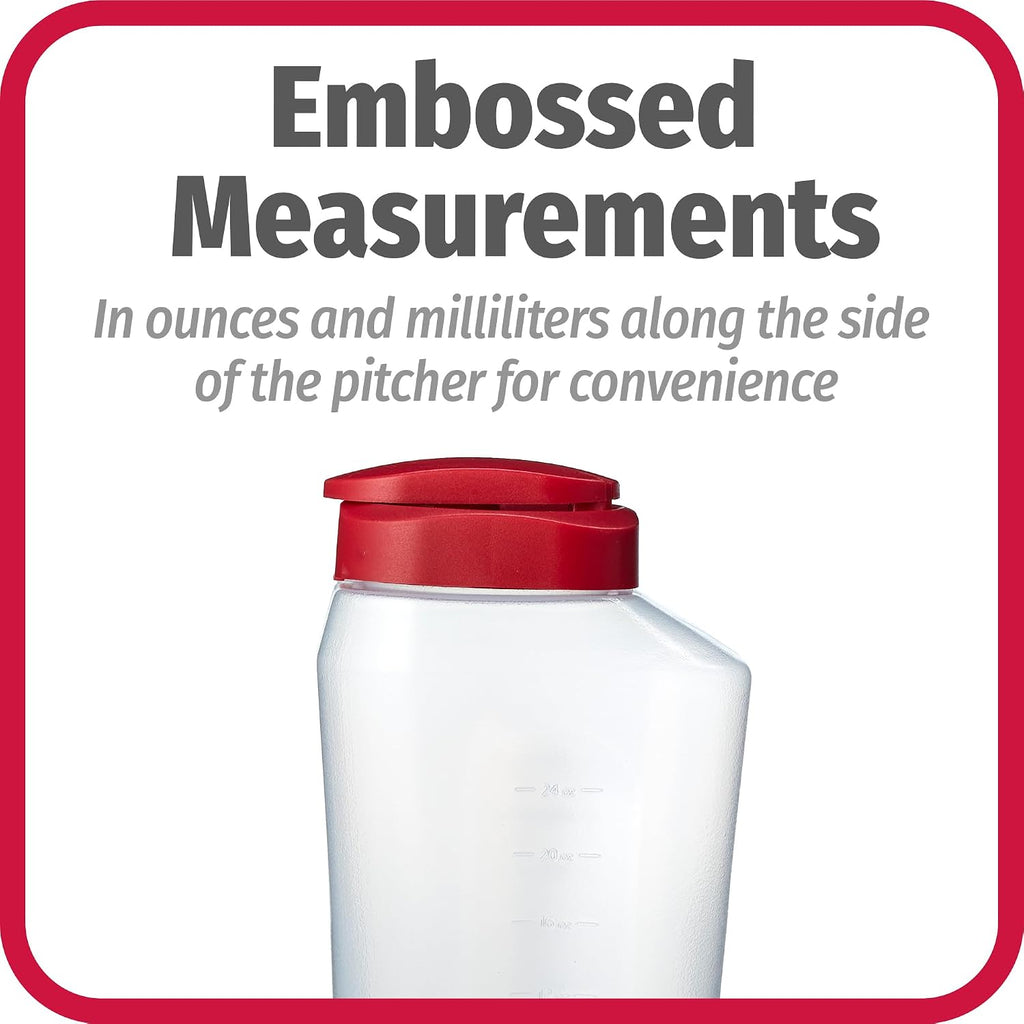Goodcook 1 Quart Bottle With Snap Lock Easy-Pour Lid, Bpa Free, Clear