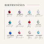 MignonandMignon Personalized Name Necklace with Birthstone | Custom Engraved Pendant Necklace for Women | Tarnish-Free Gold Dainty Jewelry Mom Birthday Gifts | Necklace with Kids Names for Grandma