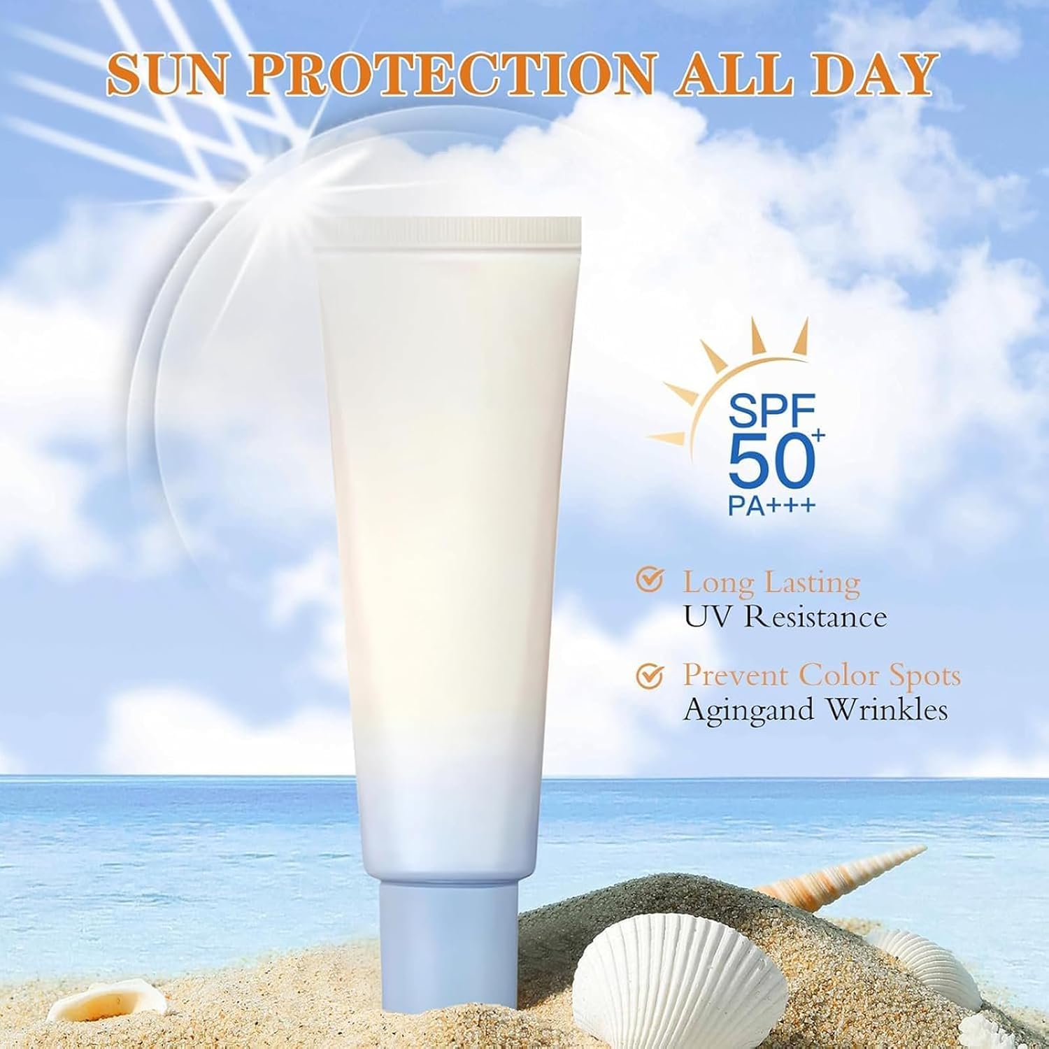 Relief Sun Organic Sunscreen Spf50, Korean Skin Care Solution For All Skin Types, ++++Pa++++ Rice And Probiotics