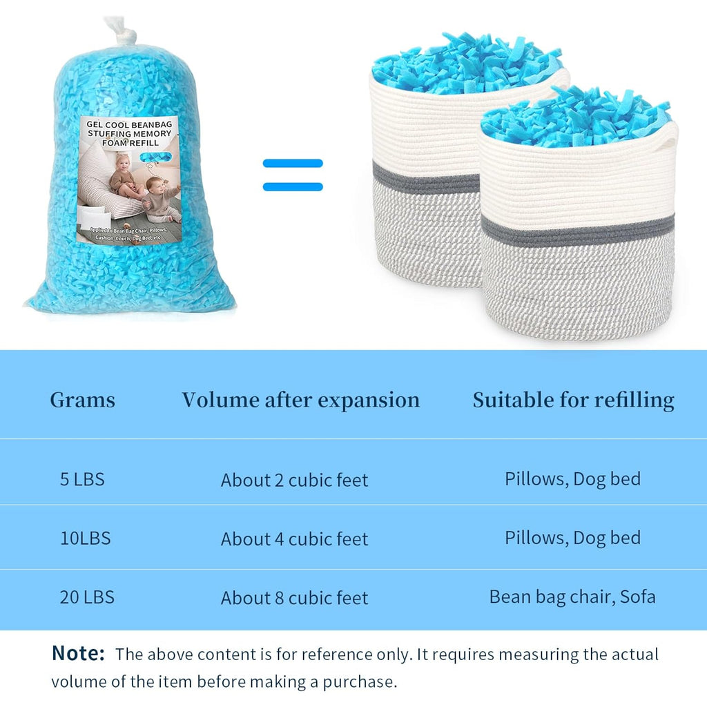 Bean Bag Filler, 10Lbs Shredded Memory Foam Filling, Soft Pillow Stuffing Bean Bag Refill Foam For Couch, Cushion, Stuffed Animals, Dog Bed, Arts Crafts
