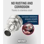 Mckillans® Water Hose Quick Connect [Universal Fit] 3 Pack - Stainless Steel Garden Hose Quick Connector - Durable Garden Hose Fittings - Easy Instant Connection