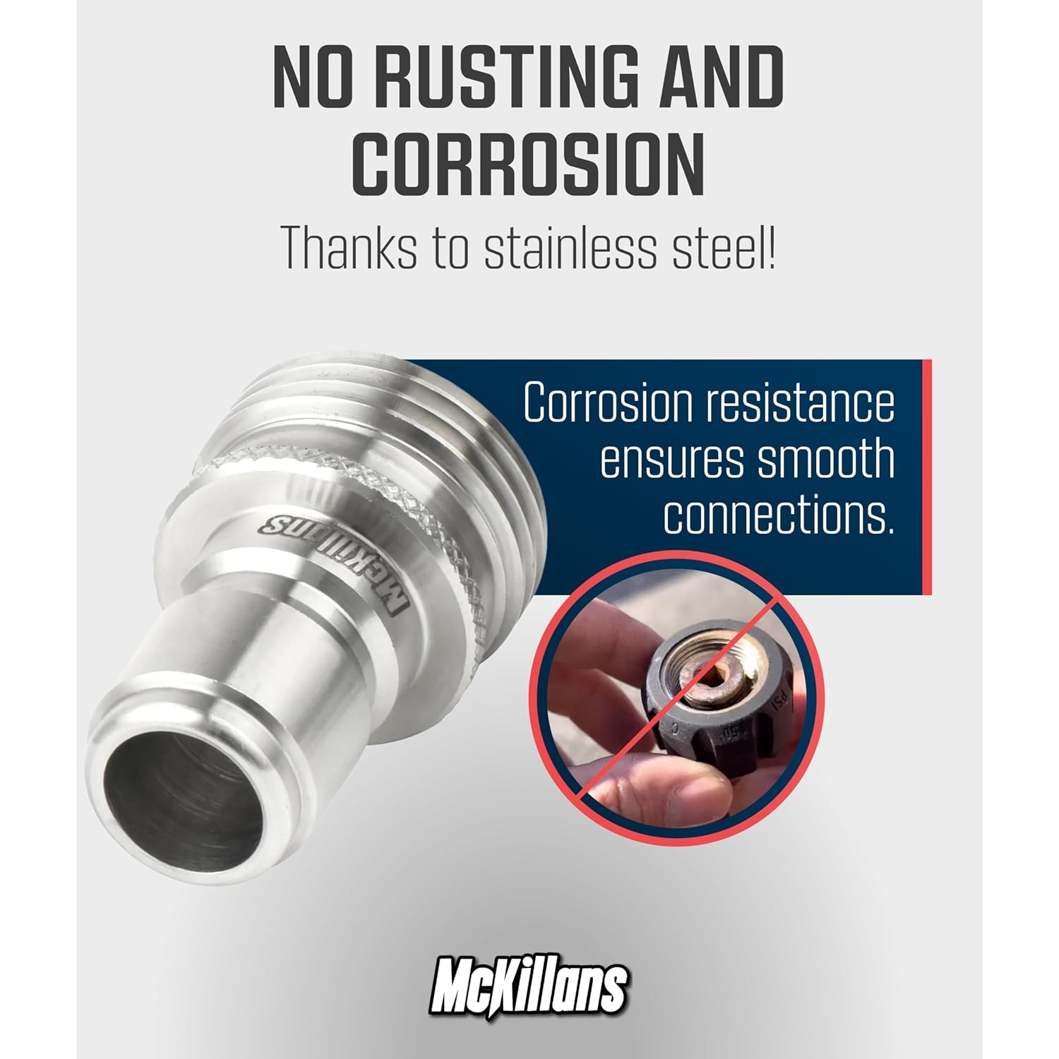 Mckillans® Water Hose Quick Connect [Universal Fit] 3 Pack - Stainless Steel Garden Hose Quick Connector - Durable Garden Hose Fittings - Easy Instant Connection