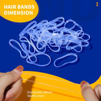Teenitor Clear Elastic Hair Bands, 2000Pcs Mini Hair Rubber Bands, Hair Ties, Soft Hair Elastics Ties, 2Mm In Width And 30Mm In Length