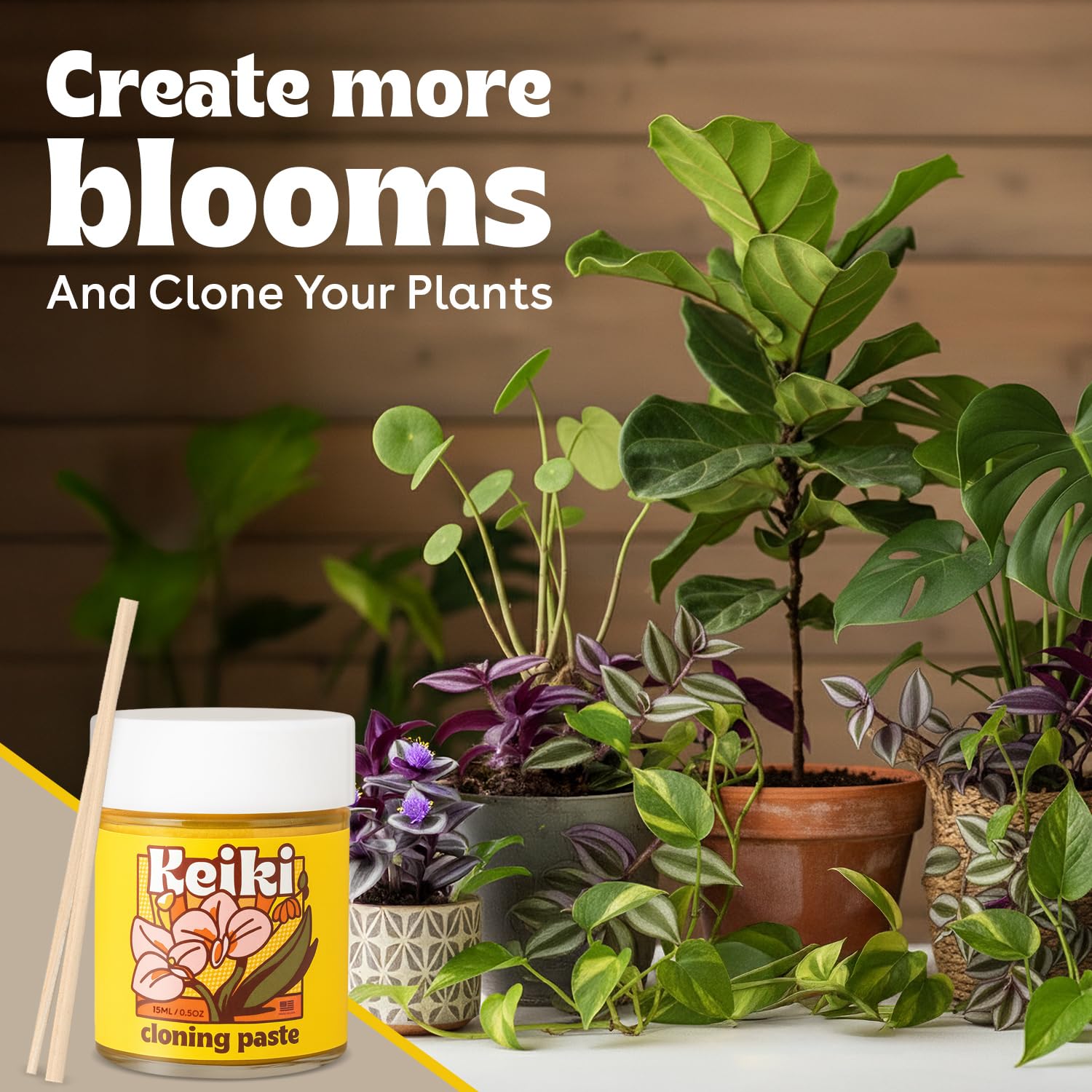 Keiki Paste For Plants To Clone & Create New Growth — 2X The Paste Cloning Gel For Orchids & Houseplants, Rooting Hormone Paste For Cuttings, Plant Propagation Gel, Nutrient Rich Growth Gel, 0.5 Oz