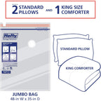 Space Bags Vacuum Storage Bags For Bedding Jumbo Compression 3 Pack Clear For Comforters Blankets (3 Jumbo/Bedding Solo)