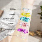 Body Glitter Gel, 6 Colors Body Face Glitter Gel Set For Skin & Hair, Shimmer Liquid Eyeshadow Festival Glitter Makeup, Sparkles Rave Accessories For Holiday, Concerts, Party, Mermaid Series Set