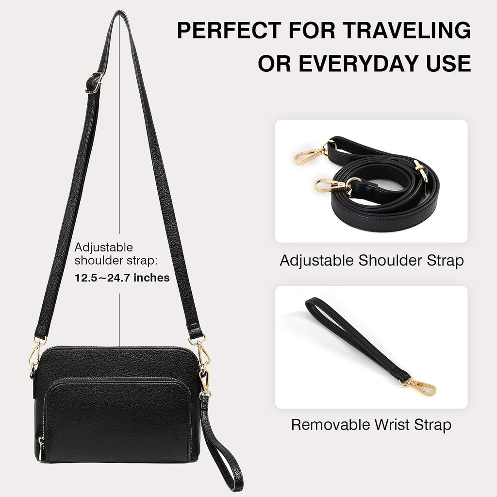 Crossbody Bag For Women - Pu Leather Shoulder Bag Trendy Small Crossbody Purse Bag For Travel Work Party