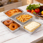Aluminum Pans with Lids (60 Pack, 8.5"×6") 2.25 LB Capacity Foil Pans with Lids - 60 Pans and 60 Cardboard Covers - Disposable Food Containers Tin Foil Pans for Baking, Meal Prep,Storage and Freezer