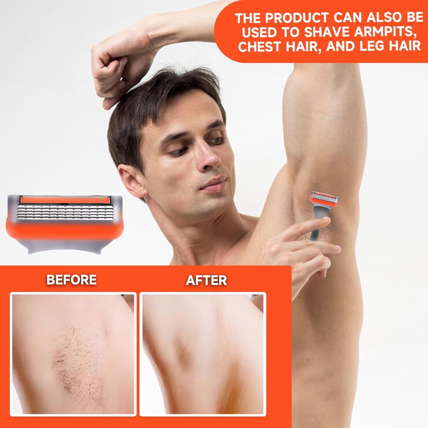24Pcs Premium Razor Blades for Men compatible gillette fusion 5 blades refills -5-Layer Stainless Steel Refills Compatible with Fusion 5 Style Razors,Smooth Shaving Replacement Cartridges Value Pac