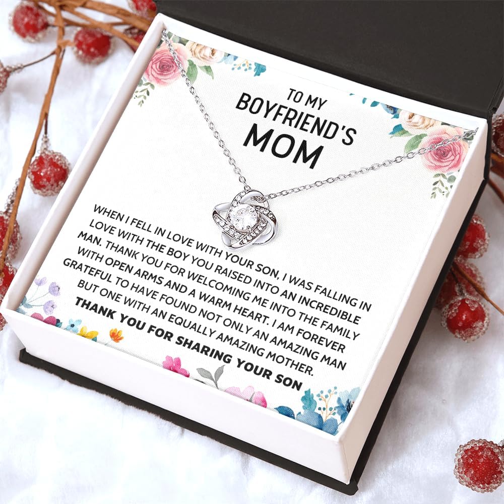 To My Boyfriends Mom Necklace, Mothers Day Gifts For Boyfriends Mom From Girlfriend, Personalized Gifts For Mother In Law, Mother's Day Necklace, Best Birthday Present Christmas