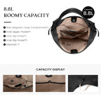 Befen Genuine Leather Slouchy Hobo Purses For Women, Top Grain Real Leather Tote Handbags Shoulder Satchel With Tassel Ribbon