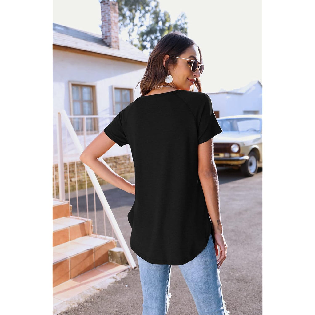 Newchoice Women's Casual Batwing Long Sleeve T Shirt Round Neck Basic Loose Tunic Tops