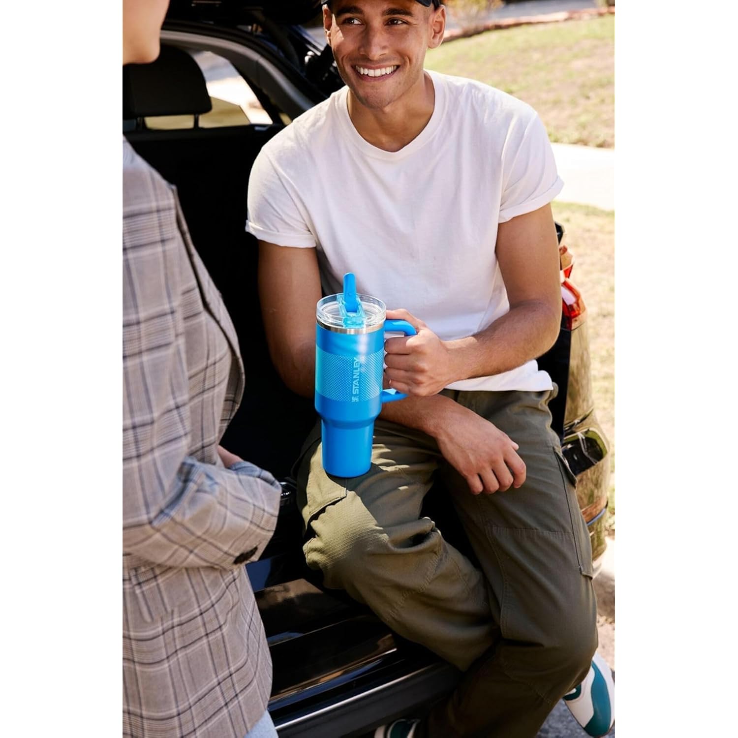 STANLEY Quencher ProTour Flip Straw Tumbler with Leakproof Lid 40 oz | Built-In Straw and Handle | Cup Holder Compatible for Travel | Insulated Stainless Steel Cup | BPA-Free | Dried Pine VRT