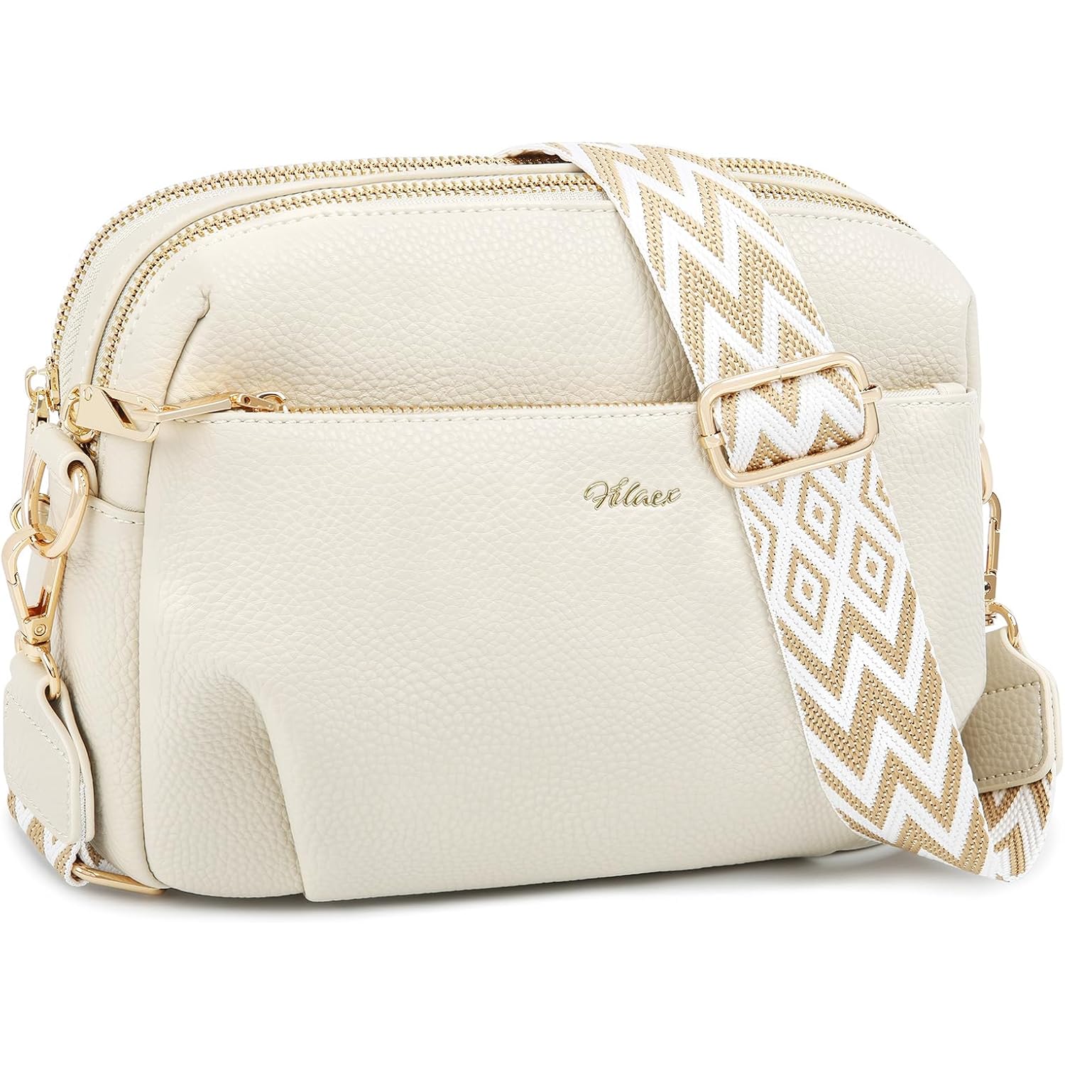Crossbody Bag for Women Leather Purse Anti Theft Multi Pockets Wide Adjustable Strap Shoulder Handbag RFID Blocking