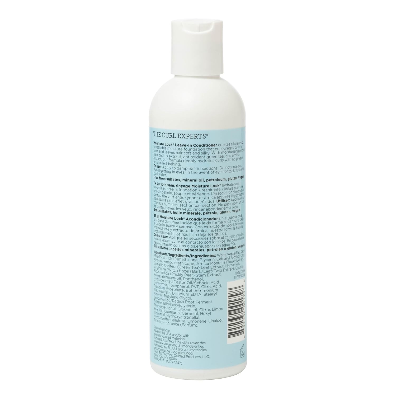 Ouidad Moisture Lock Leave-In Conditioner – 2-in-1 Hydrating Conditioner & Primer for Nourished, Defined Curls, Prevents Frizz, Promotes Shine, & Adds Slip For Detangling, Sulfate-Free, All Curl Types
