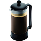 Bodum 34Oz Brazil French Press Coffee Maker, High-Heat Borosilicate Glass, Black - Made In Portugal