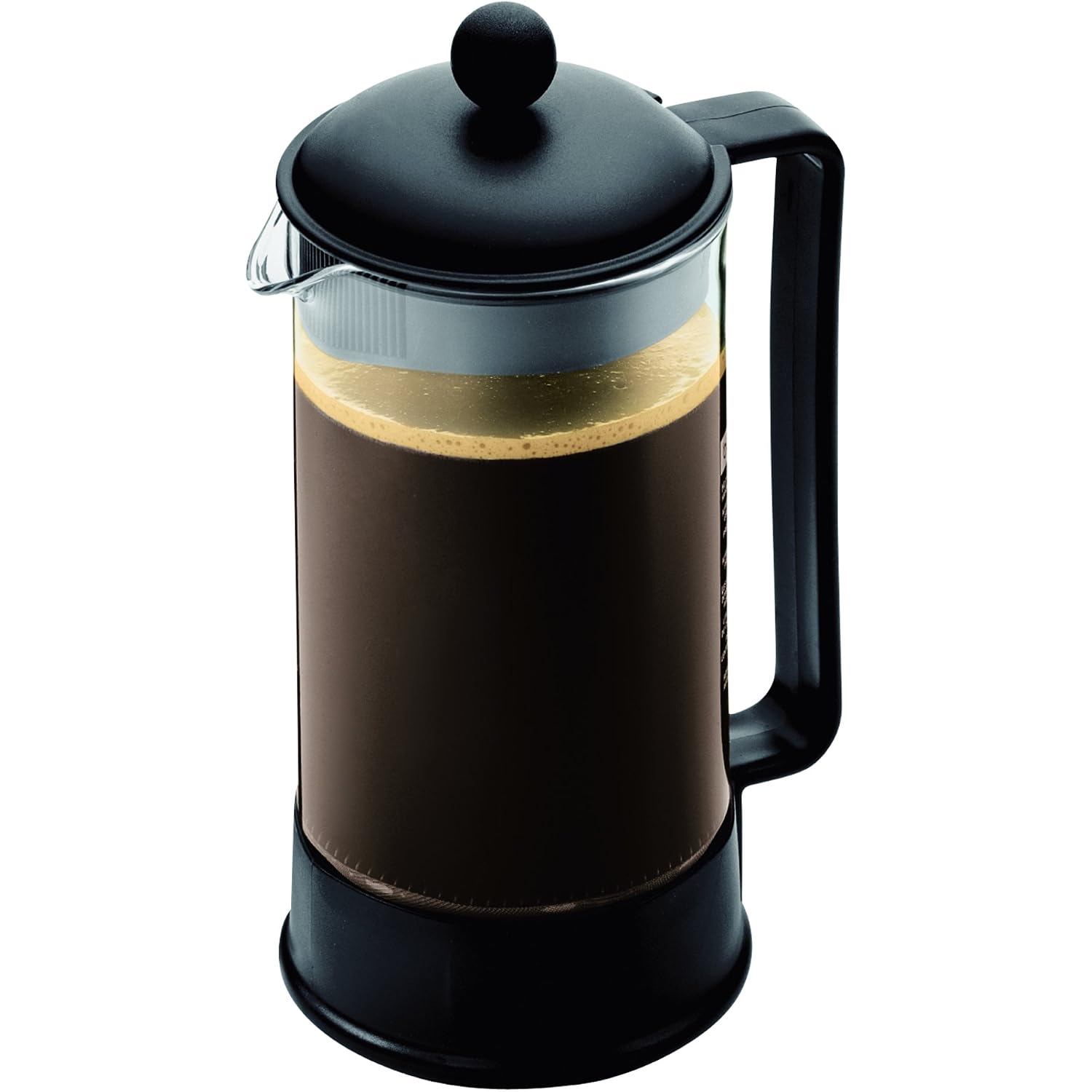 Bodum 34Oz Brazil French Press Coffee Maker, High-Heat Borosilicate Glass, Black - Made In Portugal