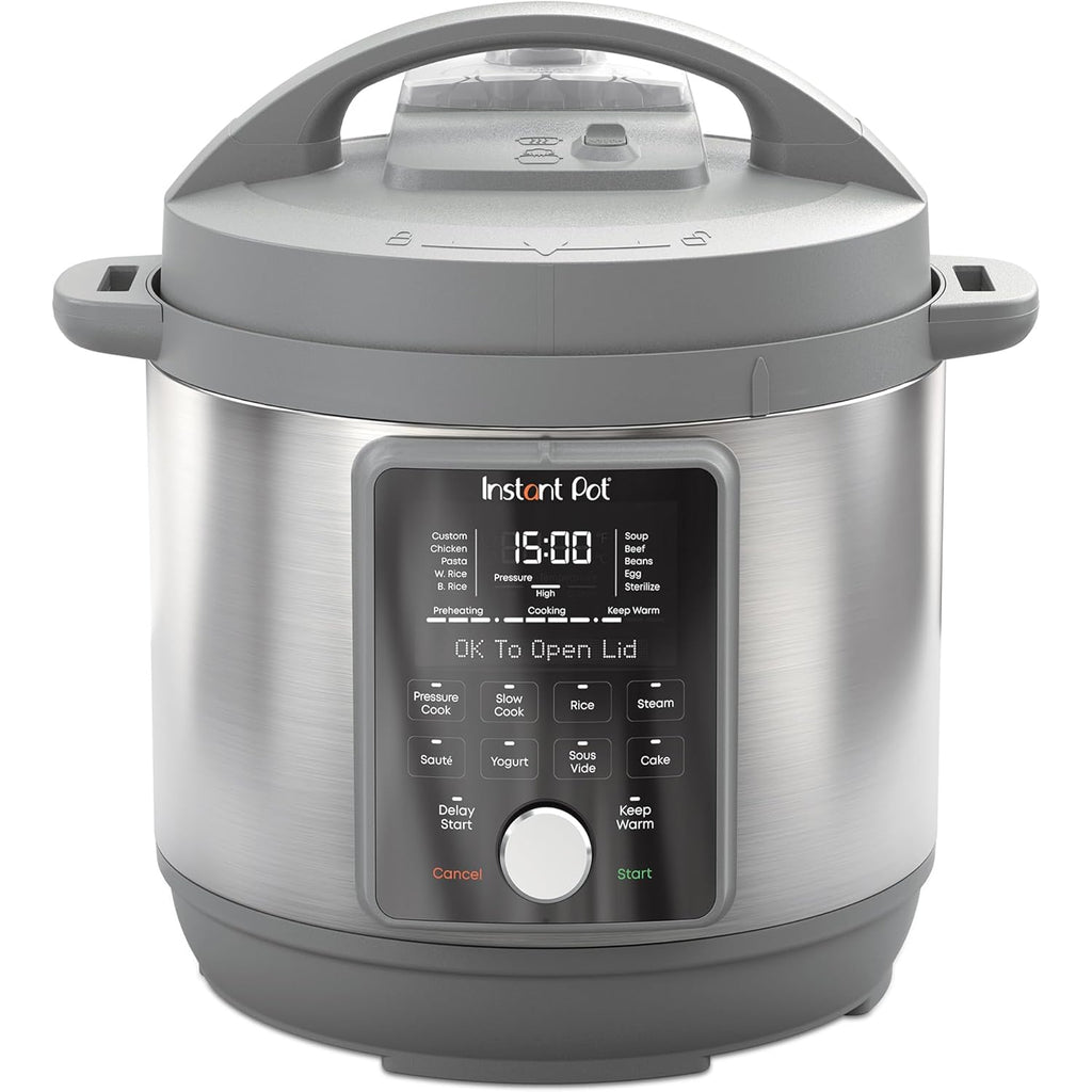 Instant Pot, 8-Quart Whisper Quiet 9-in-1 Electric Pressure Cooker, Slow Rice Cooker, Steamer, Sauté, Yogurt Maker, Warmer & Sterilizer, App With Over 800 Recipes, Stainless Steel, Duo Plus