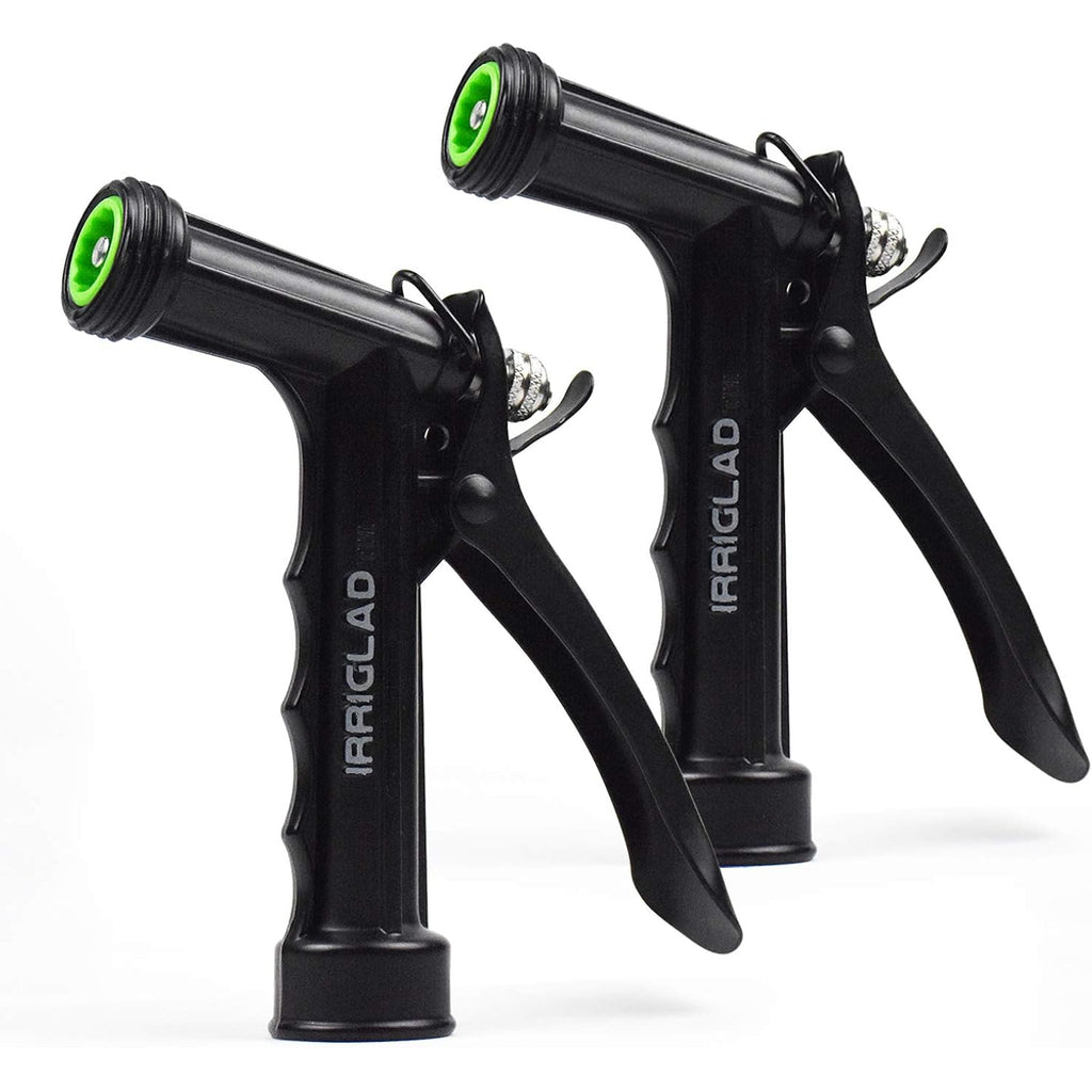 Hose Nozzle 2 Pack, Full Size Pistol Grip Water Nozzle Sprayer With Threaded Front, High Pressure Nozzle, Adjustable Spray Water Flow For Watering Plants, Showering Pet, Washing Car, Cleaning