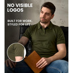 Merino Wool Polo Shirt Men - Anti-Odor 100% Merino Wool Shirts For Men Short Sleeve And Long Sleeve Breathable Polo