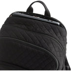 Vera Bradley Women'S Premium Cotton Large Bancroft Backpack – 15" Laptop & Trolley Sleeves – Moonless Night, 28L