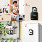 2 Pack Room Thermometer For Home, Hygrometer Indoor Humidity Meter Gauge, Digital Temperature And Humidity Monitor Sensor For House, Terrarium, Incubator, Greenhouse - Battery Included