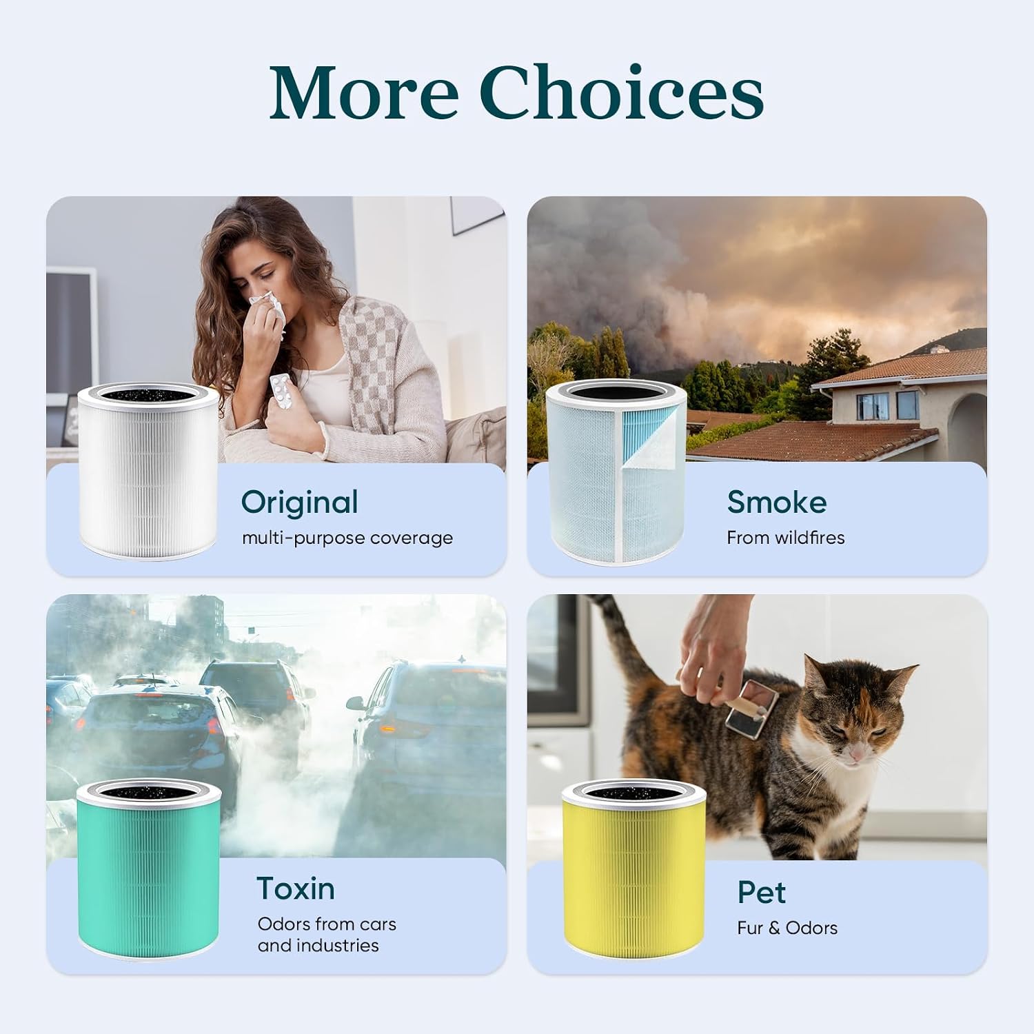 Levoit Core 400S-P Air Purifier Replacement Filter,Genuine Air Filter,1Pack | Aham Verifide,Hepa Sleep Mode, High-Efficiency Activated Carbon, Removes Smoke, Odors, Allergens,Dust,Pet Hair, Core 400S-Rf