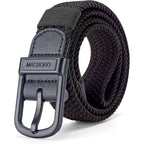 Tsa Approved Hypoallergenic Nickel Free Non Metal Belt For Men Elastic Stretch Braided Golf Accessories Belt 1.38"