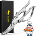 Mad Shark Heavy Duty Poultry Shears, Kitchen Shears With Non-Slip Handle & Safety Lock, All Purpose Kitchen Scissors For Chicken, Meat Cutting, Turkey, Fish, Vegetables, Spring Loaded, Dishwasher Safe
