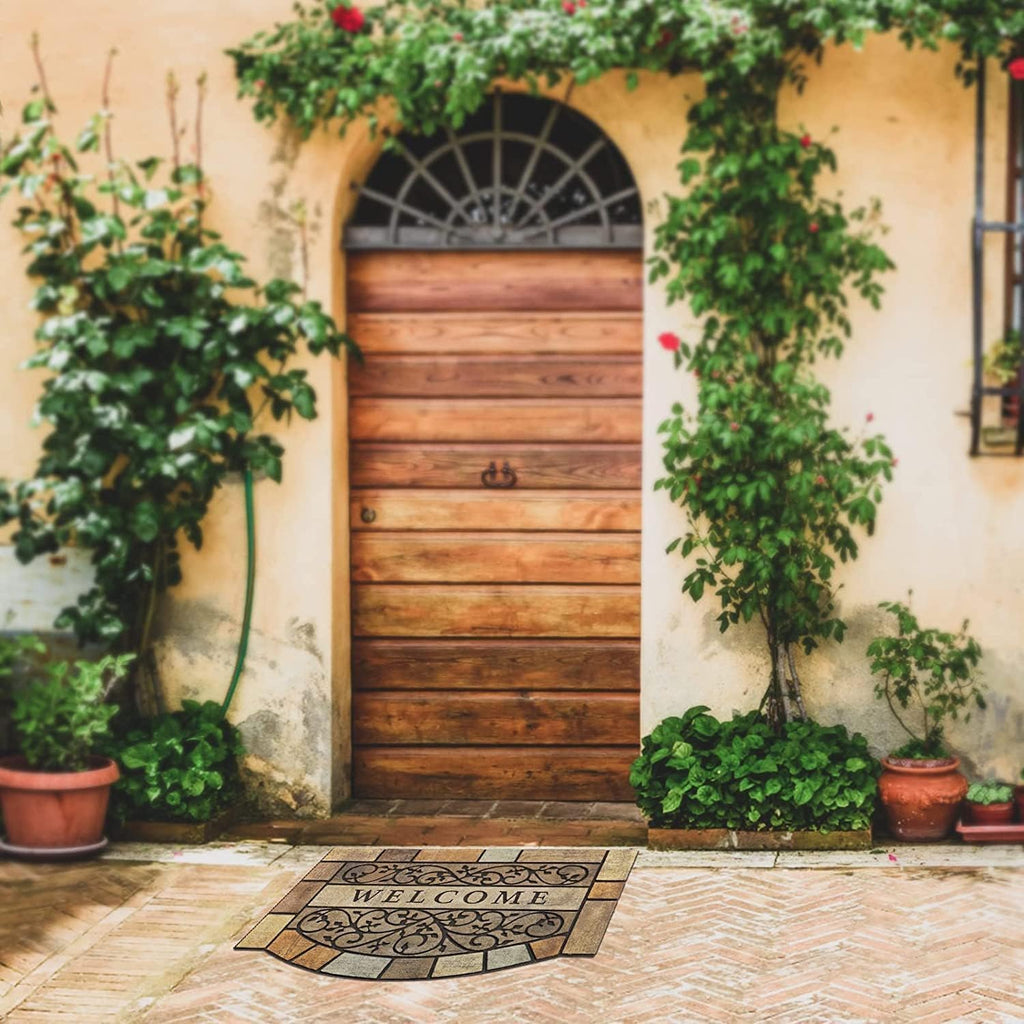 Durable Welcome Door Mats, 24"X36" Heavy-Duty Large Outdoor Mat For Front Door With Non-Slip Rubber Backing For Outside Entry, Garage, Patio, High Traffic Area