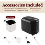 Elite Gourmet Programmable Bread Maker, 2 lb Loaf, 3 Sizes, 19 Presets incl. Gluten-Free, Dough & Jam, Delay Timer, Black