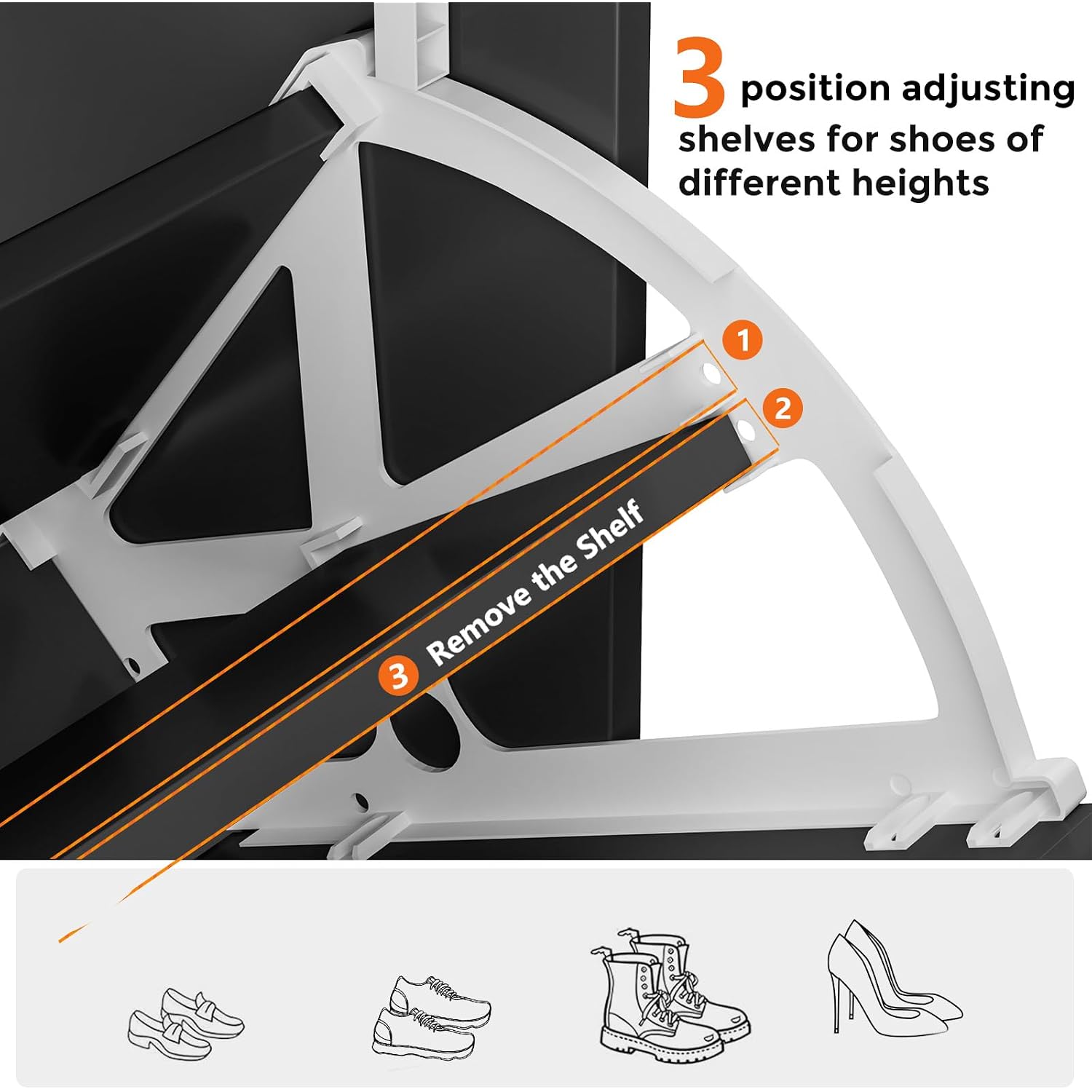 Farmhouse Shoe Storage Cabinet With Flip Drawers & Barn Door Design | Slim Narrow Shoe Rack Cabinet With Adjustable Shelves & Hidden Storage For Entryway, Foyer, Hallway, Living Room, Black