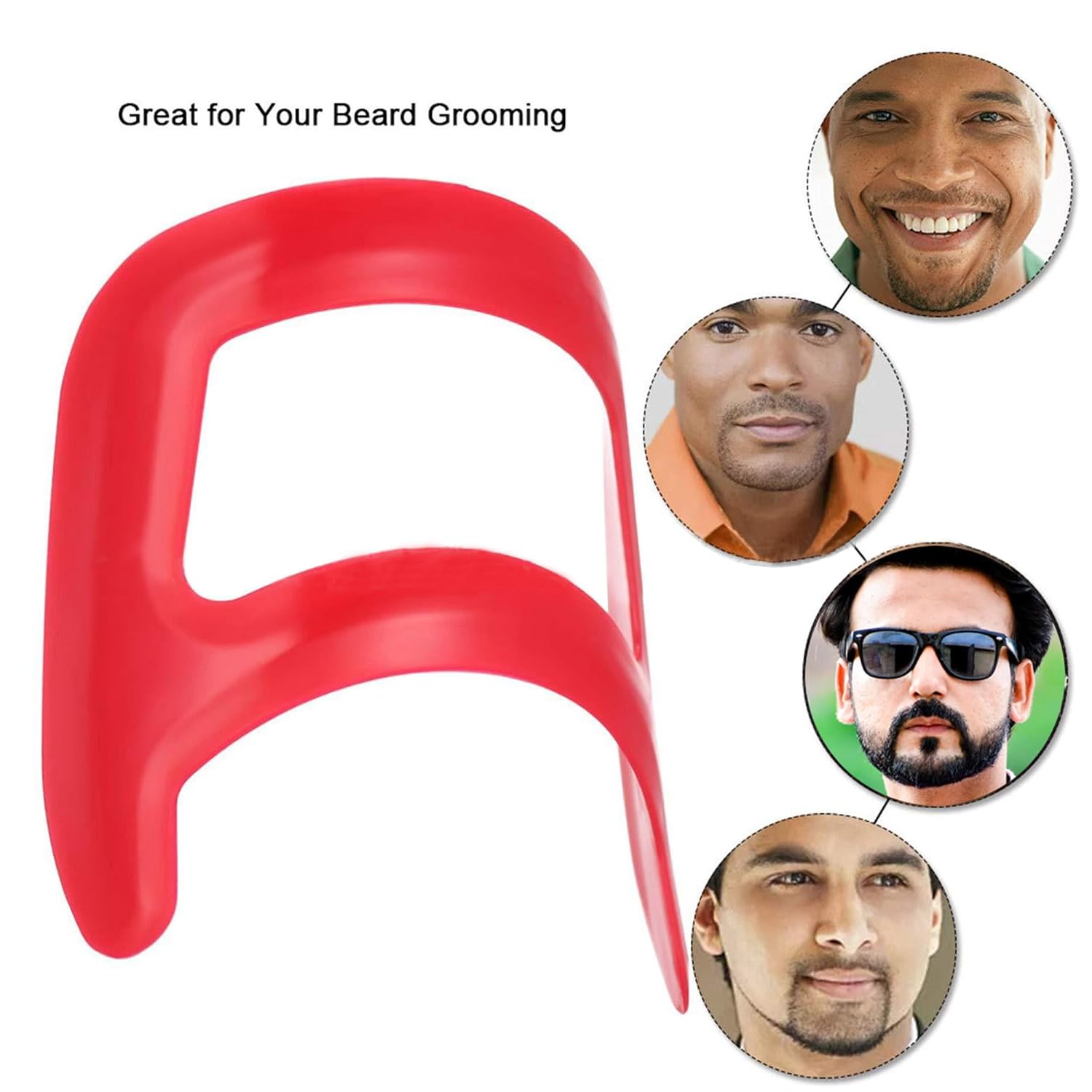 Beard Trimming Guide Tool, 3Pcs Neckline Shaping Goatee Mustache Grooming Facial Hair Styling Template Face Hair Ruler Combs