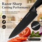 Knife Set, 14-Piece Black Dishwasher Safe Kitchen Knife Block Set with Built-In Sharpener, German High Carbon Stainless Steel Blades, Ultra Sharp Knives with Ergonomic Non-Slip Handles