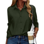 Button Down Shirt for Women Long Sleeve Blouses Floral Printed Tops Business Casual Work Outfits S-XXL