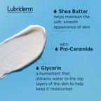Lubriderm Fragrance Free Daily Moisture Body Lotion + Pro-Ceramide, Unscented Lotion, Body Lotion For Dry Skin, Shea Butter, Glycerin, Non-Greasy 24-Hour Moisturizer, Paraben & Dye Free, 24 Fl Oz