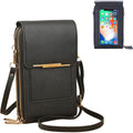 Phone Purse Crossbody Bags For Women, Small Touch Screen Travel Wallet, Anti Theft Leather Messenger Bag