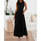 Btfbm Summer Maxi Dresses For Women 2026 Spring Sleeveless Casual Ruched High Waisted Long Sundress Flowy Beach Dress
