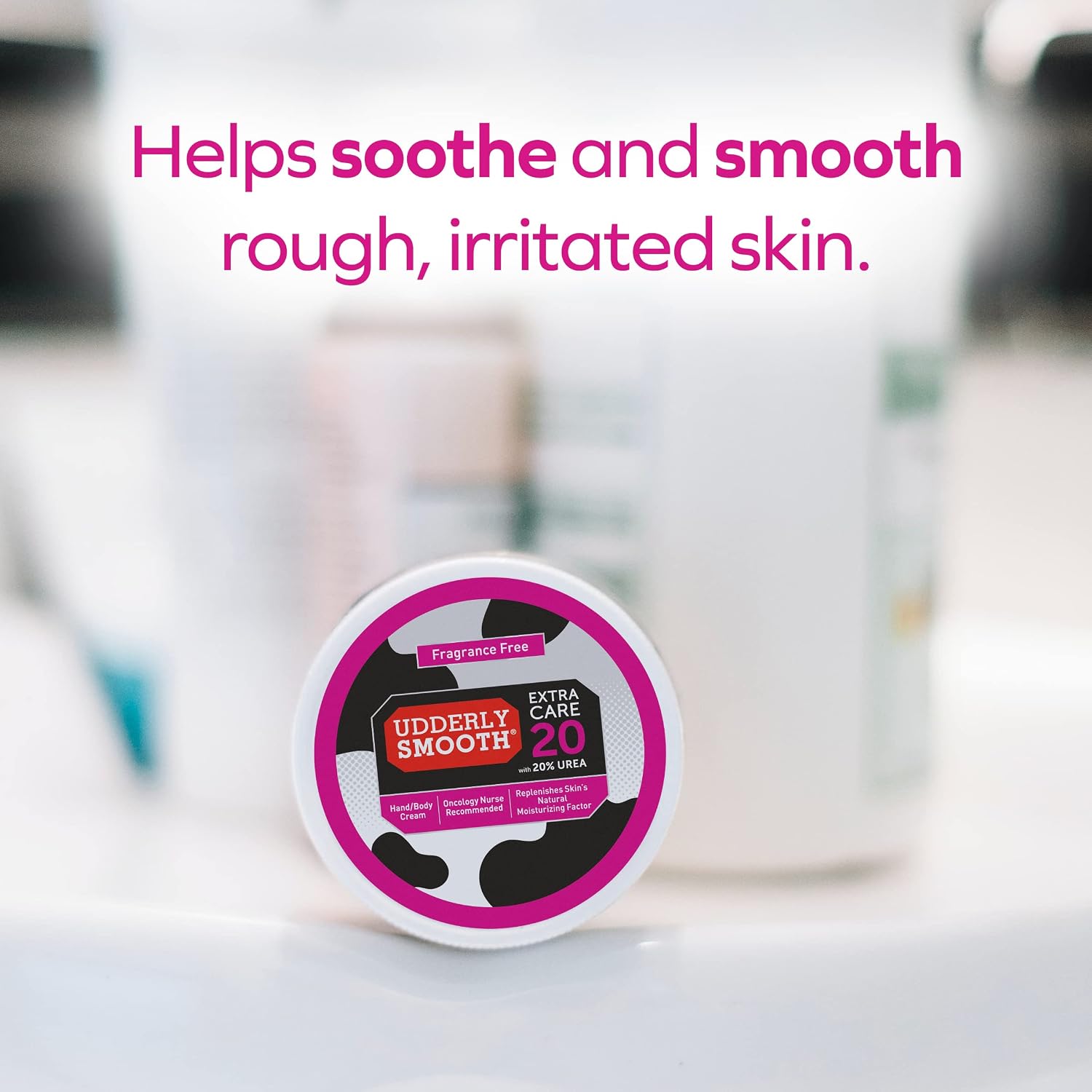 Udderly Smooth Extra Care Hand, Body & Foot Cream With 20% Urea, Daily Moisturizer To Restore Dry Or Irritated Skin, Dermatologist Tested, 8 Oz
